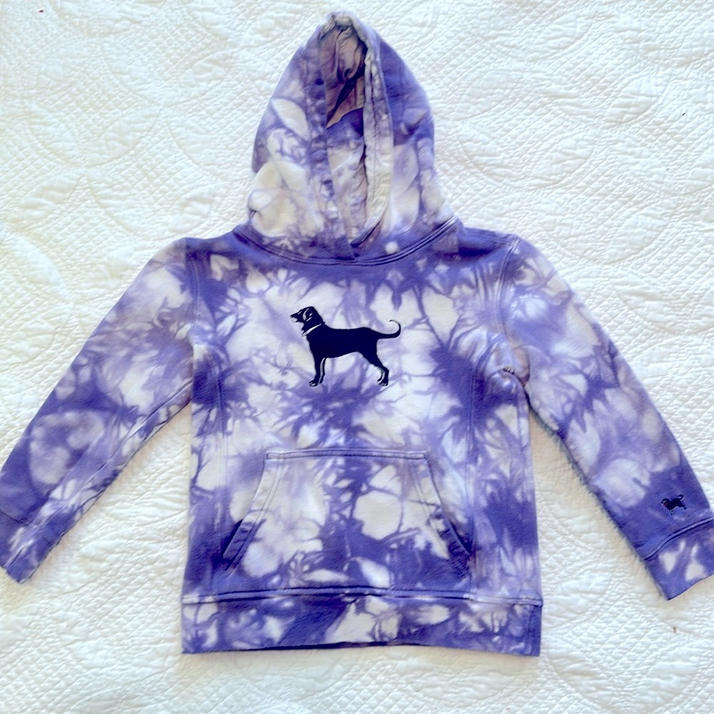 Black Dog Tye Dye Purple Hoodie size Small